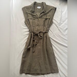 Sleeveless Utility Tie-Waist Jumpsuit - Calvin Klein